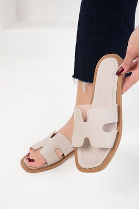 دمپائی بژ زنانه چرم مصنوعی SOHO - کد 902470597