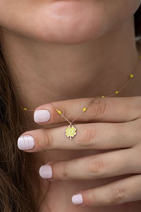 گردنبند نقره طلائی زنانه 925 عیار Papatya Silver - کد 47918202