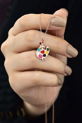 گردنبند نقره طلائی زنانه 925 عیار Papatya Silver - کد 86842848