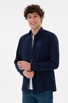 پیراهن سرمه ای مردانه یقه پیراهنی U.S. Polo Assn. - کد 857270623
