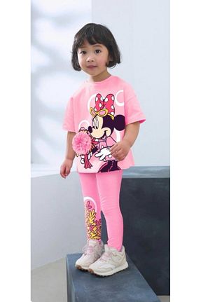 ست بالاتنه و پائین تنه صورتی بچه گانه بافت Lolliboomkids - کد 906212085