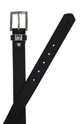 کمربند مشکی مردانه چرم مصنوعی U.S. Polo Assn. - کد 904861646