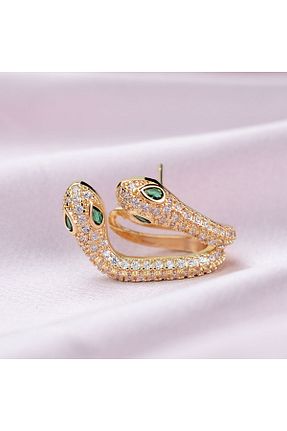 گوشواره جواهر زرد زیرکن İPAR AKSESUAR - کد 873792014