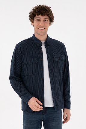 پیراهن سرمه ای مردانه یقه پیراهنی U.S. Polo Assn. - کد 904905446