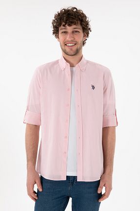 پیراهن صورتی مردانه یقه ایستاده U.S. Polo Assn. - کد 904901101