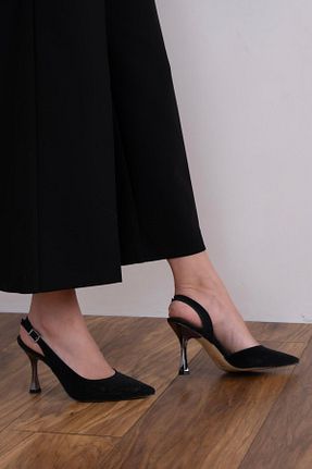 کفش پاشنه بلند کلاسیک مشکی زنانه چرم مصنوعی sovrana - کد 904909889