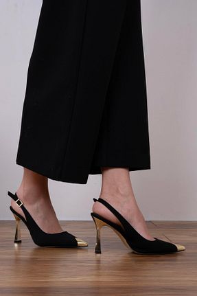 کفش پاشنه بلند کلاسیک مشکی زنانه چرم مصنوعی sovrana - کد 904912747