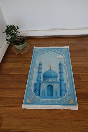 سجاده آبی پلی استر AYMİRAHOME - کد 906240404