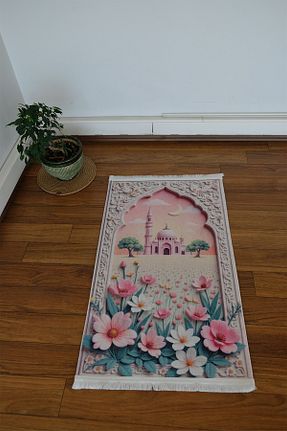 سجاده بنفش پلی استر AYMİRAHOME - کد 906243359