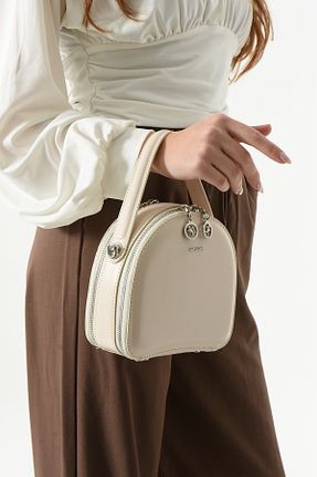 کیف دوشی بژ زنانه چرم مصنوعی Nas Bag - کد 904941790