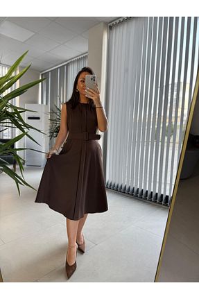 لباس قهوه ای زنانه بافتنی caddstore - کد 904942602