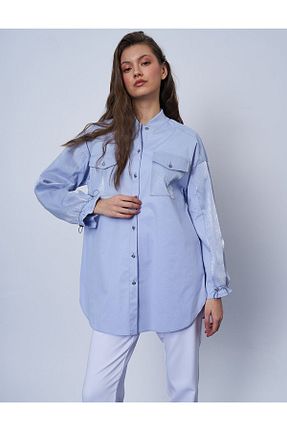 پیراهن حجاب آبی زنانه رگولار KYR - کد 904951709