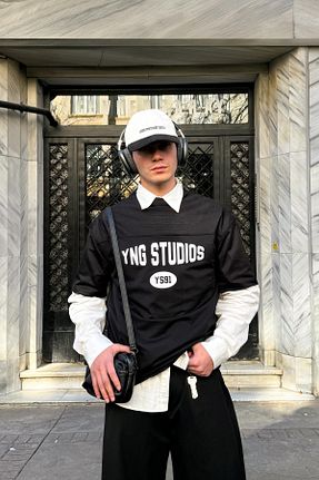 پولوشرت مشکی مردانه پنبه ای Flaw Wear - کد 906278104