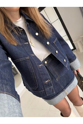 ست بالاتنه و پائین تنه سرمه ای زنانه جین manana fashion - کد 904945800