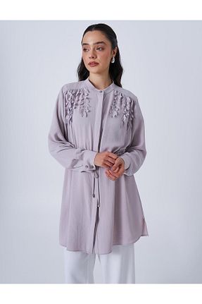 تونیک حجاب بنفش زنانه ویسکون Kayra - کد 904957263