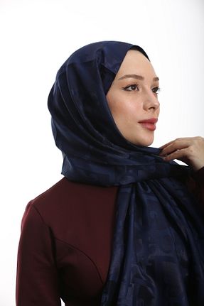 شال سرمه ای زنانه شیفون MİS İPEK - کد 825547087