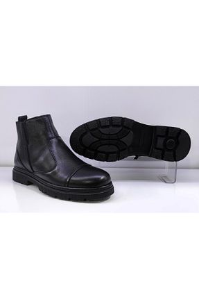بوت / نیم بوت مشکی مردانه چرم خالص DESİMEN - کد 904965393