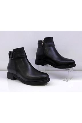 بوت / نیم بوت مشکی زنانه چرم مصنوعی BİLENER - کد 904965700