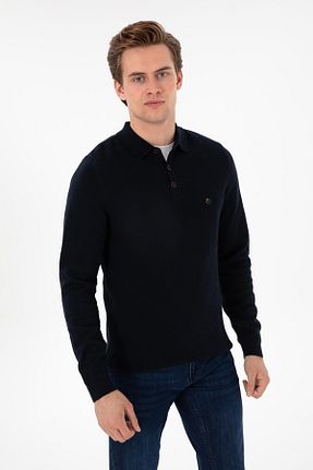 پلیور سرمه ای مردانه بافت دار U.S. Polo Assn. - کد 904975357