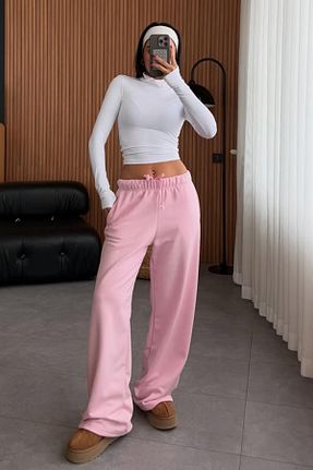 شلوار کرمگن صورتی زنانه پنبه پلی استر Madmext - کد 896226066