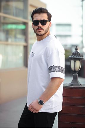 تیشرت سفید مردانه رگولار Miron - کد 904982317