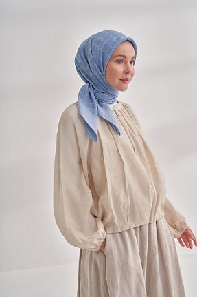 روسری آبی پلی استر ARMANDA - کد 905001213