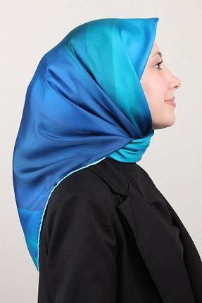 دستمال گردن آبی زنانه ابریشم Belli - کد 905002988