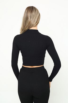 بلوز مشکی زنانه ساده Trendglow - کد 904999600