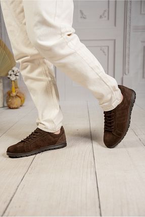 کفش اسنیکر قهوه ای مردانه بند دار DAXİS Sportwear Company - کد 905009256