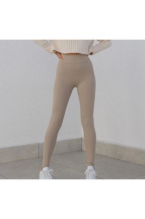 ساق شلواری بژ زنانه بافت trendhazan - کد 905010501