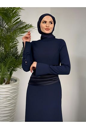 لباس حجاب سرمه ای زنانه رگولار Modamorfo - کد 905045768