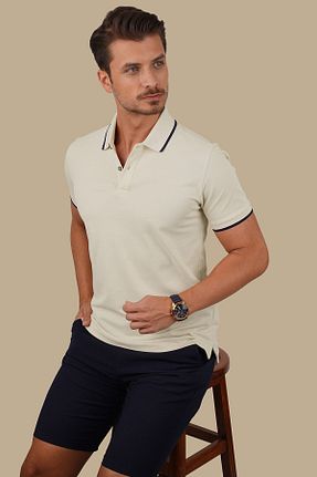 پولوشرت بژ مردانه %100 پنبه Etikmen - کد 759297680