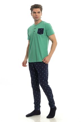 ست لباس راحتی سبز مردانه چاپی M MOONCOVER - کد 905039904