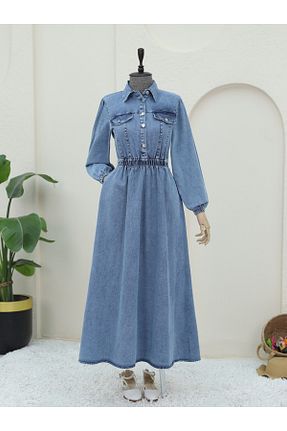 لباس حجاب آبی زنانه رگولار Modamorfo - کد 905036411