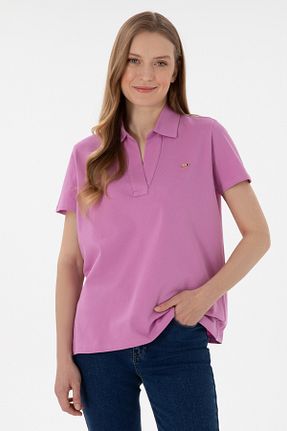 پولوشرت صورتی زنانه پنبه ای U.S. Polo Assn. - کد 905026797