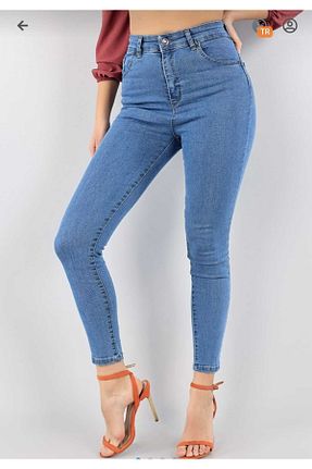 شلوار جین آبی زنانه پاچه سوپر تنگ SNR - کد 905042262