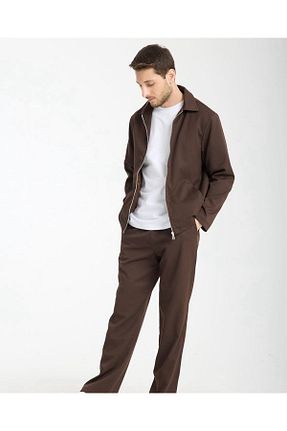 ست بالاتنه و پائین تنه قهوه ای مردانه بافتنی sunfyre - کد 905041589