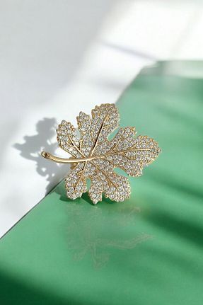 سنجاق سینه طلائی زنانه فلزی Çlk Accessories - کد 905053330