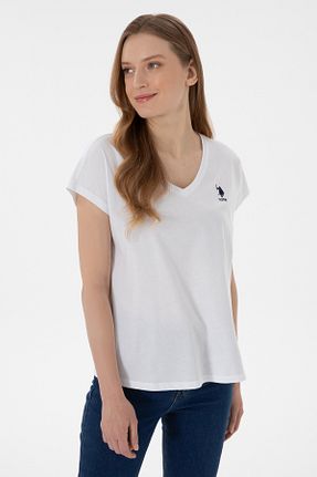 تیشرت سفید زنانه رگولار U.S. Polo Assn. - کد 905057975