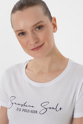 تیشرت سفید زنانه رگولار U.S. Polo Assn. - کد 905053040
