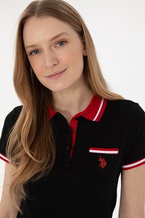 پولوشرت مشکی زنانه پنبه ای U.S. Polo Assn. - کد 905052009