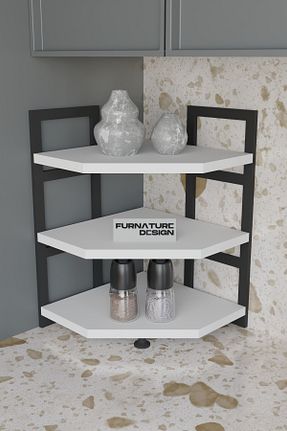 قفسه آشپزخانه سفید FurnatureDesign - کد 905058074