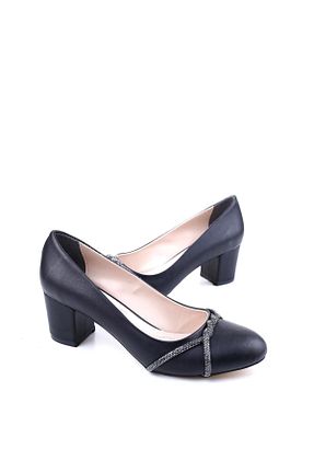 کفش پاشنه بلند کلاسیک طلائی زنانه میکروفیبر GÜLERSHOES - کد 905051881