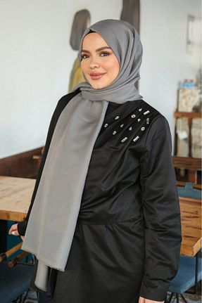 شال طوسی زنانه پنبه ای Armine - کد 906419259
