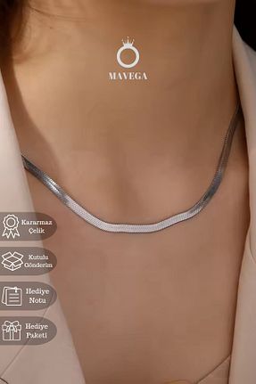 گردنبند استیل ( فولاد ) زنانه استیل ضد زنگ MAVEGA - کد 868774923