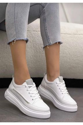 کفش اسنیکر سفید زنانه بند دار MyLina Shoes - کد 905078948