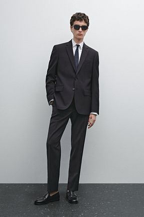 کت بلیزر آبی مردانه پشم Massimo Dutti - کد 905103739