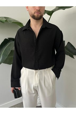 پیراهن مشکی مردانه اورسایز Quik-max - کد 905104819