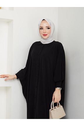 کلاه و ابایا مشکی زنانه پنبه ای MODAMÜNASİP - کد 905106615