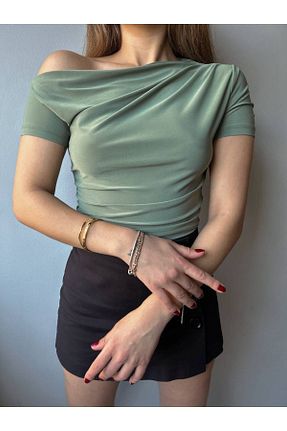 بلوز سبز زنانه ساده Butik Beyza - کد 905107336